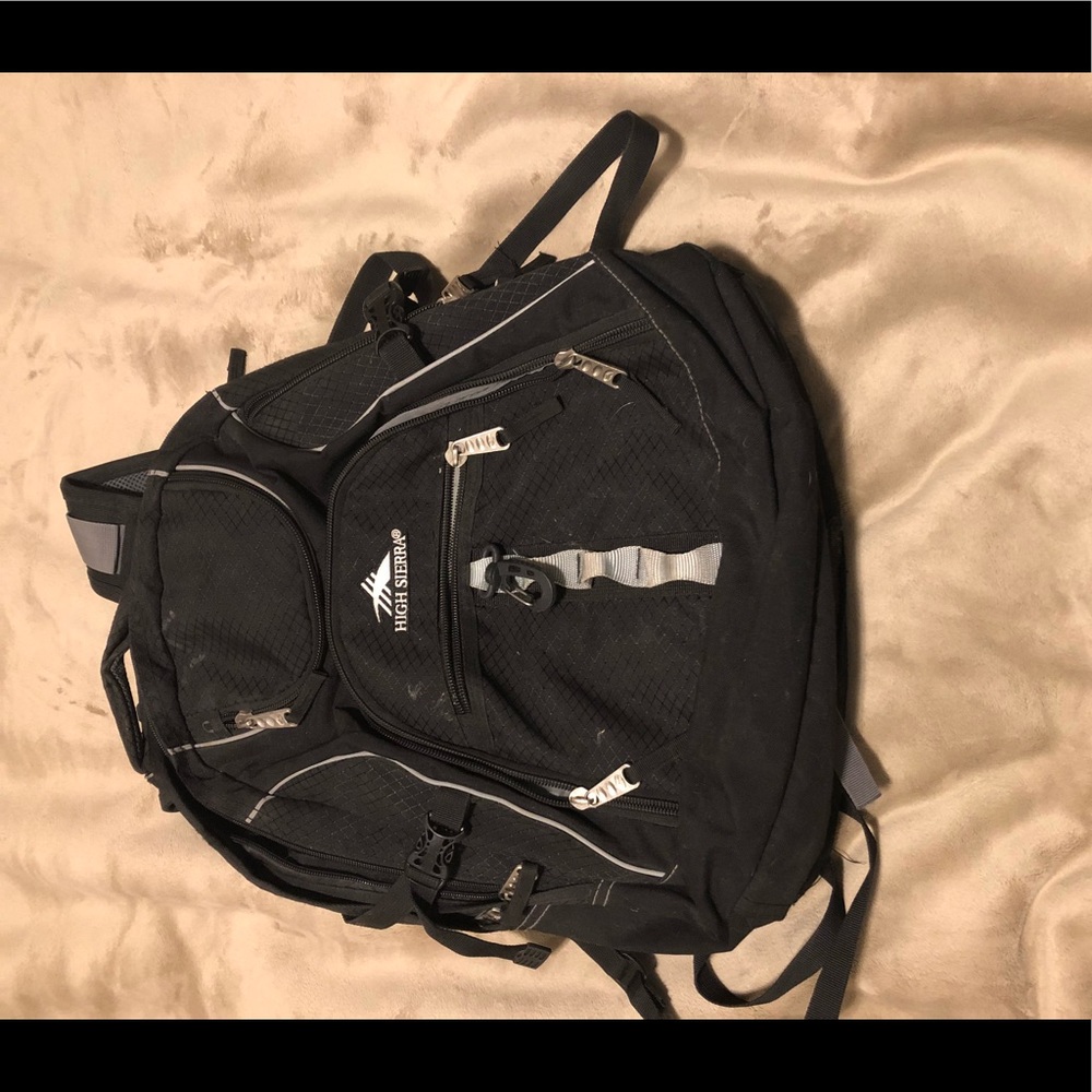 Black gently used High Sierra Backpack